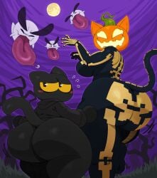 2025 2d 2d_(artwork) 2girls 3others anthro anthro_only ass big_ass big_butt big_tongue black_body black_fur blush cute cute_face duo duo_focus epic_games felid felid_humanoid feline feline_humanoid female female_focus fortnite fortnite:_battle_royale fortnitemares ghost google halloween hi_res high_resolution highres huge_ass huge_butt huge_tongue long_tongue magic_cat_academy momo_(google) object_head pumpkin pumpkin_head smile smiling spice_(fortnite) sssonic2 tagme tail tongue tongue_out video_game_character video_games yellow_sclera