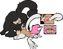 all_fours anal animal_humanoid anus black_body black_fur bodily_fluids brown_body brown_skin cat-boy cat_ears cat_humanoid cat_tail catboy chessly cross_eyes crossdressing crossdressing_male domestic_cat drooling duo felid felid_humanoid feline feline_humanoid felis female female_penetrating female_penetrating_male female_rimming female_rimming_male femboy forebodingart fur gaping gaping_anus gay gay_anal gay_male gay_rimjob gay_sex hair heart_eyes heart_symbol hi_res homosexual homosexual_male humanoid larger_female maine_coon male male/female male_penetrated male_rimmed mammal mammal_humanoid oral pink_hair polydactyly raised_tail rimming rimming_male saliva sex size_difference smaller_male sweat tail