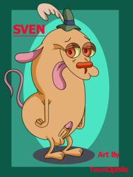 balls chihuahua furry male male_only nudity penis ren_and_stimpy solo sven sven_hoek tongue_out toonophile