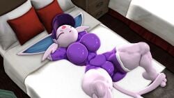 1girls anthro espeon female mikumikudance mmd nintendo pokemon relaxing silverteam2017 solo