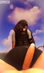 1boy 1boy1girl 3d big_ass buttjob cipher3d clothed_sex cum cum_on_ass cumshot female first_porn_of_character fortnite fortnite:_battle_royale hotdogging male onyx_winter_(fortnite) pov precum self_upload sex