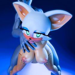 1boy 1girls 3d 3d_(artwork) 3d_model ambiguous_penetration anthro big_breasts breasts carrying_partner female fishnets looking_at_viewer looking_pleasured male mobian mobian_(species) mobian_bat nipple_piercing nipple_ring nipples nottanj nude rouge_the_bat rouge_the_bat_(nottanj) sega sex shortstackmagx2 sonic_(series) sonic_adventure_2 sonic_the_hedgehog_(series) stomach_bulge straight