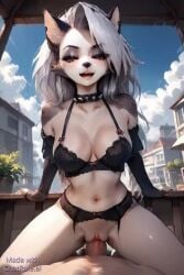 ai_generated cowgirl cowgirl_position cowgirl_position loona_(helluva_boss) male/female naked_female no_sound penis_in_pussy pov pov_eye_contact pov_male riding riding_penis tagme vagina vaginal_penetration vaginal_sex video