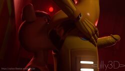 1boys 1futa 3d 3d_animation anal animated anthro ass bodily_fluids chica_(fnaf) five_nights_at_freddy's freddy_(fnaf) futa_on_male futanari hi_res lilly_3d longer_than_30_seconds oral pride_colors questionable_consent rimming shorter_than_one_minute sound sweat tagme video video watermark