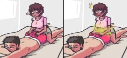 1boy 1boy1girl 1girls clothed dominant_male face_fart face_farting facefart facefarting fart fart_cloud fart_fetish fart_in_face farting female femsub kyrixvix male maledom submissive_female