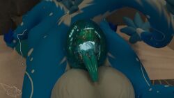 16:9 3d_(artwork) alpha_snow anal anal_vore anthro anus balls big_balls big_penis blue_body blue_fur digital_media_(artwork) duo fur gasp genitals glowing glowing_mouth hi_res huge_balls huge_cock hyper hyper_balls hyper_genitalia hyper_penis male male/male nardoragon penis puffy_anus swaggon tongue vore vrchat_model white_body white_fur widescreen zeitheron zeitheron_(artist)