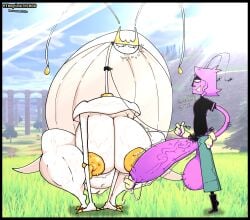 background cum huge_balls huge_breasts huge_cock pheromosa pokémon_(species) pokemon pubic_hair size_difference thepinkthing twitter_username