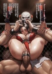 1boy 1girls anal anal_access anal_only anal_only_panties anal_sex balls bleeding blood blood_on_face breasts brown_hair bruise bruise_on_face clown cock_ring defeat defeated defeated_heroine elleciel.eud fatal_fury feet_up female folded full_nelson full_nelson_(legs_held) full_nelson_anal grabbing_another's_hair hair_ribbon hi_res high_ponytail highres huge_cock injury king_of_fighters large_balls large_breasts large_testicles long_hair mai_shiranui male male_penetrating_female muscular muscular_male netorare nipple_slip nipples nosebleed ntr penis ponytail punishment punishment_sex rape raped raped_by_enemy raped_female ribbon rumble_roses ryona sebastian_(rumble_roses) sex spiked_penis stomach_bulge straight testicles torn_clothes translation_request uncensored veins veiny_penis violation wrestler wrestling wrestling_ring