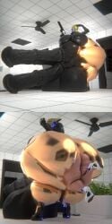 3d anal_vore bbw big_breasts big_penis breasts dickgirl futanari haydee haydee_(game) huge_breasts huge_cock hyper_penis intersex mini_giantess overweight penis qzk_forte size_difference thick_thighs trapped_in_butt vore wide_hips
