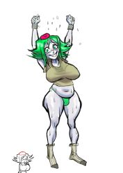 2d 2d_(artwork) 2d_artwork anastasia(sansrubildo) ass ass_bigger_than_head big_ass big_breasts big_butt big_thighs breasts breasts_bigger_than_head chubby chubby_belly chubby_female clothed clothing fat fat_ass fat_butt fat_female female female_focus feminine feminine_body feminine_pose front_view green_eyes green_hair huge_ass huge_breasts huge_butt massive_ass massive_breasts massive_butt massive_thighs milf milf_body milfification milfs oc original original_art original_artwork original_character original_characters pudgy_belly round_ass round_breasts round_butt sansrubildo small_penis sweat sweatdrop sweating thicc thick thick_ass thick_hips thick_legs thick_thighs voluptuous voluptuous_body voluptuous_female