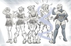buff buff_female canonical_scene commission dc dc_comics female getting_bigger kryptonian lesla-lar muscular muscular_female powers projectqk ripped_clothing skinny skinny_female supergirl_(series) supergirl_(volume_8) torn_clothes transformation