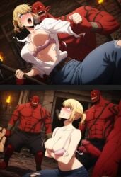ai_generated breeding breeding_slave cock_worship cuckold female male monster monster_cock netorare orc orc_male penis raped raped_by_monster raped_female raped_girl slave slavegirl sluts