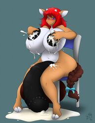 1futa animal_genitalia anthro balls big_balls big_breasts big_penis blush bovine breasts cum equine futanari hair hi_res horn horsecock horsecock_futanari huge_balls huge_breasts huge_cock hybrid hyper hyper_penis intersex lactation madturtle mammal milk nipple_penetration nipple_play nipples orgasm penetration penis purple_eyes red_hair sitting smile solo