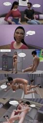 3d after_sex anal anal_sex black_hair caption cheating comic comic_page comic_strip cum_on_face english english_text female high_heels lee_hearn(sim_doe) madeline_hearn(sim_doe) male masturbation milf mother mother_and_son naked naked_male nude nude_male original_characters peter_hearn(sim_doe) prone_anal prone_position revealing_clothes revealing_outfit sim_doe sims sims4 sims_4 son speech_bubble speech_bubbles step-incest stepcest the_sims the_sims_4