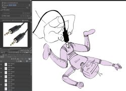 audio_jack deltarune deltarune_chapter_3 effortfuck female floating_hands micro pussy robot sketch tenna_(deltarune) trans_man wire