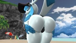 1girls 3d anthro anthro_female anthro_only ass ass_focus big_ass eeveelution female female_focus female_only furaffinity_link furry furry_female furry_only generation_4_pokemon glaceon mikumikudance mmd nintendo pokemon pokemon_(species) silverteam2017 smug solo solo_female