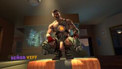 3d beard big_penis body_hair cock cybernetic_eye dick dissenter3d gay huge_cock kano_(mortal_kombat) male mortal_kombat mortal_kombat_11 moustache muscular muscular_male netherrealm_studios penis senor_yiff solo solo_focus solo_male tattoo tattoo_on_arm tattooed_arm thick_penis