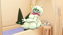 1girls 3d anthro anthro_female anthro_only ass big_ass big_breasts breasts female female_focus female_only furaffinity_link furry furry_female furry_only generation_9_pokemon green_body green_nipples kabalmystic kabalmystic_(style) maskless_meowscarada meowscarada mikumikudance mmd nintendo nipples nude pokemon pokemon_(species) silverteam2017 solo solo_female surprised