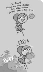 cheerleader cheerleader_uniform fart fart_cloud fart_fetish farting simple_drawing sorollos stick_figure