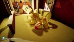 3d age_difference anal animated apple_bloom_(mlp) applejack_(mlp) barn cub earth_pony face_down_ass_up female female_cub filly foal foalcon from_behind futanari hay horse_pussy horsecock intersex my_little_pony pinned pinned_down plumage_(artist) pony pussy sex smiling sound sweet_apple_acres tagme video vulvar_winking