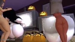 1girls 2futas 3d 3d_(artwork) 3d_model anthro ass ass balls big_ass big_breasts big_breasts black_hair breasts breasts brown_skin candy casual completely_nude completely_nude_female ghost ghost_girl halloween halloween_2024 halloween_decoration halloween_pumpkin horror huge_ass huge_butt huge_cock intersex large_breasts larger_female lovemilliesm mask monitor night pale-skinned_futa pale_skin ringu sadako_yamamura sex smaller_futa sound source_filmmaker tagme team_fortress_2 television testicles tv twitter_username video wet wet_body wet_skin white_body white_fur white_skin yamamura_sadako