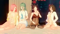 100_kanojo 3d 4girls adult after_impregnation after_sex asian_female big_breasts bonnouji_momoha breasts brown_hair canon_couple canon_polyamory green_hair group_pregnancy hanazono_hahari kimi_no_koto_ga_dai_dai_dai_dai_daisuki_na_100-nin_no_kanojo koikatsu lingerie milf morikita_kimari multiple_girls multiple_pregnancies on_bed open_shirt panties pink_hair pregnant pregnant_belly t-shirt teacher the_100_girlfriends_who_really_really_really_really_really_love_you tsumi45 yamato_nadeshiko_(100_kanojo)