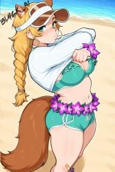 ai_generated beach bikini bl4ck_ai blonde_hair chubby marvel marvel_rivals squirrel_girl_(marvel) squirrel_girl_(marvel_rivals) suggestive tagme thighs undressing