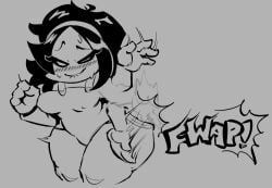 1girls accurate_art_style big_ass big_butt biting_lip biting_own_lip black_hair blush female female_focus female_only fnf friday_night_funkin nene_(newgrounds) newgrounds nipples_visible_through_clothing onomatopoeia slap slapping_ass slapping_butt slapping_own_ass solo solo_female solo_focus spinarooz