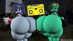 2girls 3d 3d_model 3d_render artist_request ass_focus bubble_ass bubble_butt clapping_ass clapping_buttocks clapping_cheeks fat_ass fat_butt female female_only gold_boombox_(prevence) graveyard green_skin huge_ass huge_butt massive_ass massive_butt red_eyes rottytops shantae skullgirls squigly thick thick_ass thick_thighs twerking zombie zombie_girl