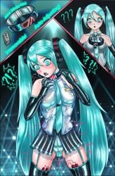 blue blue_eyes blue_hair blue_lipstick blue_mascara blush collar collared control_collar digital_media_(artwork) embarrassed female_only garter_straps hatsune_miku headphones helpless helpless_female insertion latex latex_clothing latex_gloves latex_skirt leotard leotard_under_clothes long_gloves microphone mr.bones22 mute nipples_visible_through_clothing open_skirt public public_exposure public_humiliation rubber rubber_clothing rubber_gloves see-through see-through_clothing see-through_skirt shocked_expression stage stage_lights streched thigh_gap thigh_highs thighhighs tie translucent_clothing twintails twintails_(hairstyle) unable_to_speak vibrator_cord vibrator_in_pussy vibrator_in_thighhighs vibrator_under_clothes vocaloid
