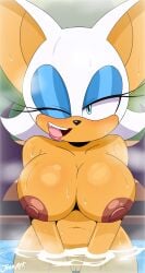 1girls alternate_version_available anthro bat_ears bat_wings big_breasts bimbo blue_eyes blue_eyeshadow blush bottomless breast_focus breasts eyeshadow female female_only half-closed_eyes huge_breasts jeanart lips naked naked_female nude nude_female one_eye_closed rouge_the_bat sega smile solo solo_female sonic_(series) sonic_the_hedgehog_(series) steam steamy topless water wet wet_body wings wink winking