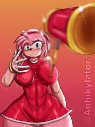 1girls amy_rose angry anhikylator big_breasts eminem_meme hourglass_figure meme sonic_(series) tagme thick_thighs throwing throwing_object