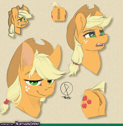 2015 anatomically_correct anatomically_correct_pussy animal_genitalia anus applejack_(mlp) ass blonde_hair cutie_mark dock earth_pony equine equine_pussy eyelashes female feral freckles friendship_is_magic green_eyes hair half-closed_eyes hat horse looking_at_viewer mammal my_little_pony northernsprint open_mouth pony pussy smile solo