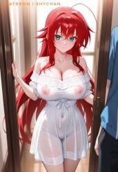 1female 1girls 2025 ai_generated big_breasts breasts breasts curvy curvy_female curvy_figure green_eyes high_school_dxd light-skinned_female light_skin long_hair nipples patreon patreon_username red_hair rias_gremory shychan solo solo_female stable_diffusion thick_thighs thighs voluptuous voluptuous_female