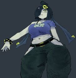 1girls female female_focus female_only fnf fnf_mods friday_night_funkin friday_night_funkin_mod graffiti_groovin' low-angle_view mora_(graffiti_groovin) rechiru rechitv solo solo_female solo_focus spinarooz tagme