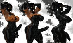 ai_generated armpits deadlock futanari haze_(deadlock) intersex mcgold4553 muscular poney valve veiny_penis