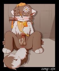absurd_res bodily_fluids bulletproof-kitty cum cum_in_mouth cum_inside cum_on_face felid feline genital_fluids hi_res humanoid kemono male mammal solo zongxin