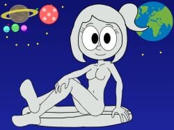 1girls 2025 5_fingers after_sex alien alien_girl alien_humanoid background barefoot breasts completely_naked completely_naked_female fantastic_four feet female female_focus female_only fingers herald marvel marvel_comics metallic_body metallic_skin silver_body silver_skin silver_surfer solo space superheroine surfboard