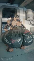 1boy animated ass back_view balls big_ass big_butt body_writing bouncing_ass bouncing_balls bouncing_butt chittercg femboy from_behind gay humanoid humiliation inviting living_machine looking_back male male_only nude presenting presenting_ass presenting_butt robot solo solo_focus sound spectre_(titanfall) tagme teasing titanfall video