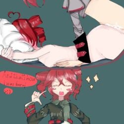 2d 2d_(artwork) 2d_artwork 3girls blush blush_lines completely_nude cum female female_only futa_on_female futanari kasane_teto kasane_teto_(sv) kasane_teto_(voicepeak) lesbian_sex naked naked_female nipples nude nude_female pillow pillow_grab red_eyes red_hair selfcest sheorderednopickles small_breasts synthesizer_v ts_pmo twintails twintails_(hairstyle) utau yuri