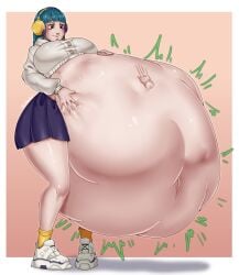 belly breasts expperfect female female_pred fortnite fortnite:_battle_royale pred vore vore_belly weight_gain yuki_(fortnite)