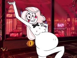 ai_voice_acted animated belly belly_expansion belly_inflation burp burping charlie_morningstar_(hazbin_hotel) fart farting hazbin_hotel tagme video