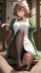 2025 ai ai_assisted ai_generated anime anime_style anya_fromel artist_name barefoot breasts brown_hair cat_ears cat_girl cat_tail catgirl dreamyan_ai dungeon_ni_deai_wo_motomeru_no_wa_machigatteiru_darou_ka feet foot_fetish footjob hi_res high_quality high_resolution highres pantyhose patreon seductive seductive_eyes seductive_look seductive_pose seductive_smile short_hair slit_pupils smile smiling smiling_at_viewer thick_ass thick_thighs thighs uncensored white_body white_skin yellow_eyes
