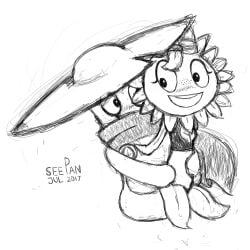 2018 flower mushroom nightcap_(pvz:h) penis_in_stem plant plants_vs_zombies plants_vs_zombies:_heroes sex sketch solar_flare_(pvz) stem straight uncolored