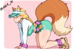 ai_generated beach bikini bl4ck_ai blonde_hair chubby marvel marvel_rivals squirrel_girl_(marvel) squirrel_girl_(marvel_rivals) suggestive tagme thighs