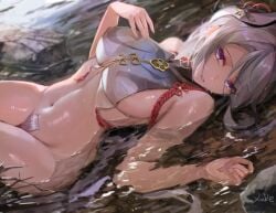 shenhe (genshin impact) from genshin impact by xude