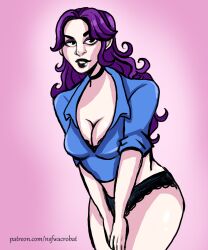 abigail_(stardew_valley) breasts female goth_girl lingerie purple_hair stardew_valley