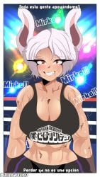 big_belly boxers boxers_(clothing) bunny_ears clothing curvy doujinshi mirko my_hero_academia rumi_usagiyama usagiyama_rumi