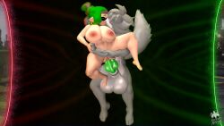 3d 3d_(artwork) absurd_res adult ana_margarita_de_la_beef animal_humanoid ass big_breasts big_butt big_penis breasts canid canine canis cephalopod cephalopod_humanoid crossover digital_media_(artwork) fan_character female fur genitals green_eyes green_penis grey_body grey_fur hi_res humanoid inkling keryo_wolfe keryo_wolfe_(character) knot mammal marine marine_humanoid mature_female mollusk mollusk_humanoid muscular nintendo penis sega sonic_(series) source_filmmaker splatoon trend wolf