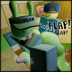 1:1 3d alien alien_elliot_(forsaken) anal anal_sex ass band-aid bandage big_butt blush bodily_fluids carbdorb clothing container delivery_(commerce) drooling duo elliot_(forsaken) food_delivery forsaken_(roblox) gay gay_sex genital_fluids genitals get_a_snack_at_3_am green_body green_skin hat headgear headwear heart_eyes heart_symbol hi_res humanoid male male/male male_penetrated male_penetrating male_penetrating_male noob_(forsaken) nooby_(gasa3) onomatopoeia open_mouth penetration penile penis pizza_box pizza_delivery plap_(sound) roblox roblox_game robloxian saliva sex sound_effects sweat sweaty_butt text thick_thighs visor_cap